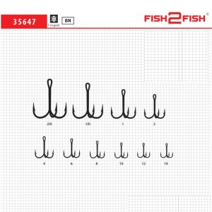 Fish 2 Fish trišakiai kabliukai 35647