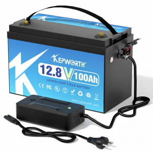 KEPWORTH Lithium LifePo4 12V 100Ah su 2x USB lizdais IP65