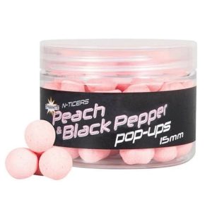 DYNAMITE BAITS N-Ticers PEACH AND PEPPER POP-UP 15mm